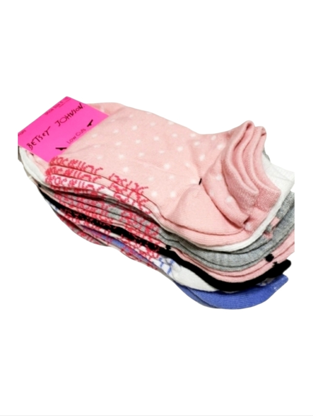 Betsey Johnson 10 Pairs Low Cut Socks Women's Shoe Size 5-10 NWT
